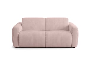 Canapé droit convertible HOMIFAB Suzie 3 places Velours rose