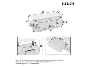 Table basse coloris blanc <strong></strong> <strong></strong>