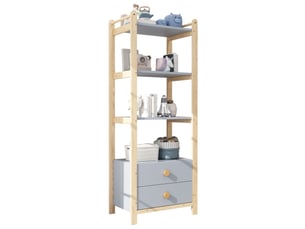 Bibliotheque coloris bicolore 4 étagère(s) <strong>DESVIAE</strong> <strong></strong> - 70 cm x 180 cm