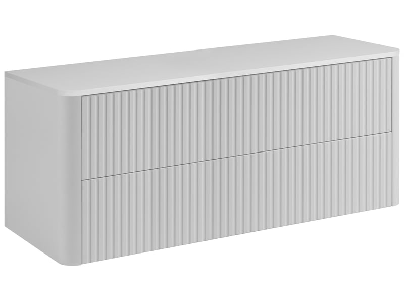  Meuble sous vasque suspendu linea 120 cm blanc avec plan de travail  - Conforama A