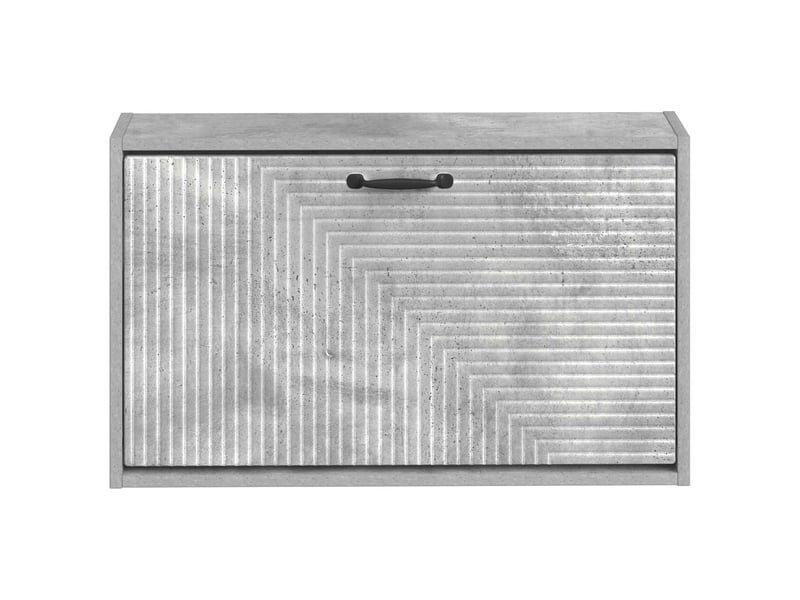  Meuble à chaussures mural, armoire à chaussures haarlem 71x17x43 cm gris béton  - Conforama D