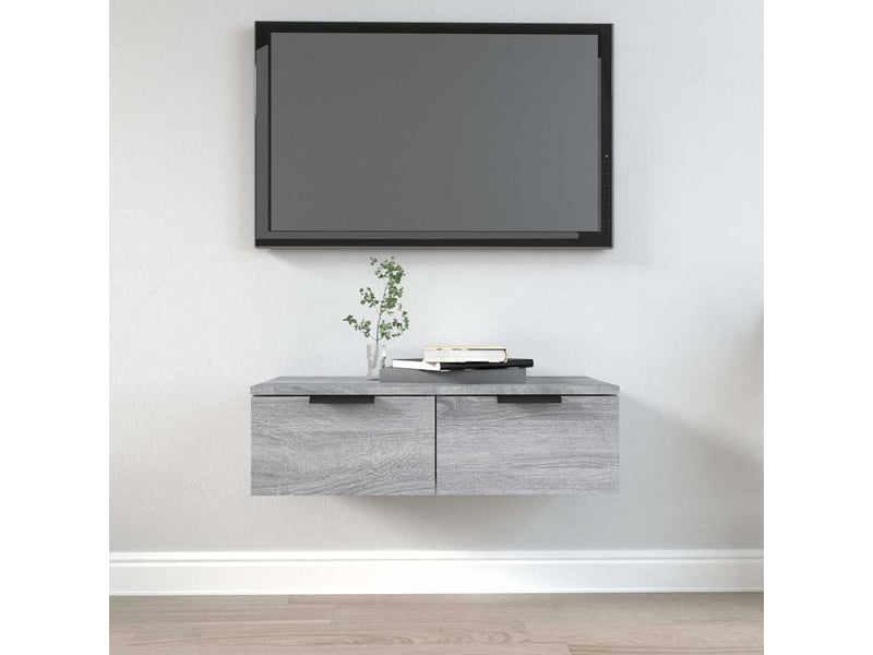  Armoire murale, meuble de rangement sonoma gris 68x30x20 cm bois d'ingénierie  - Conforama B