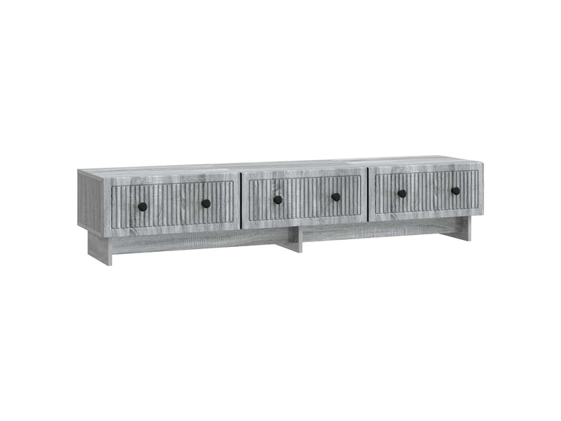  Meuble tv - banc tv - meuble de rangement 147 x 34,5 x 30 cm sonoma gris bois d'ingénierie  - Conforama A