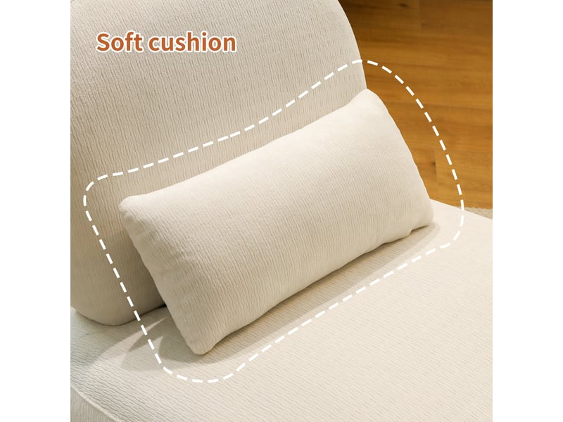  Lot de 2 fauteuils d'appoint en velours sans accoudoirs avec coussin doux et pieds en bois massif pour salon chambre W5318S00012 - Conforama D