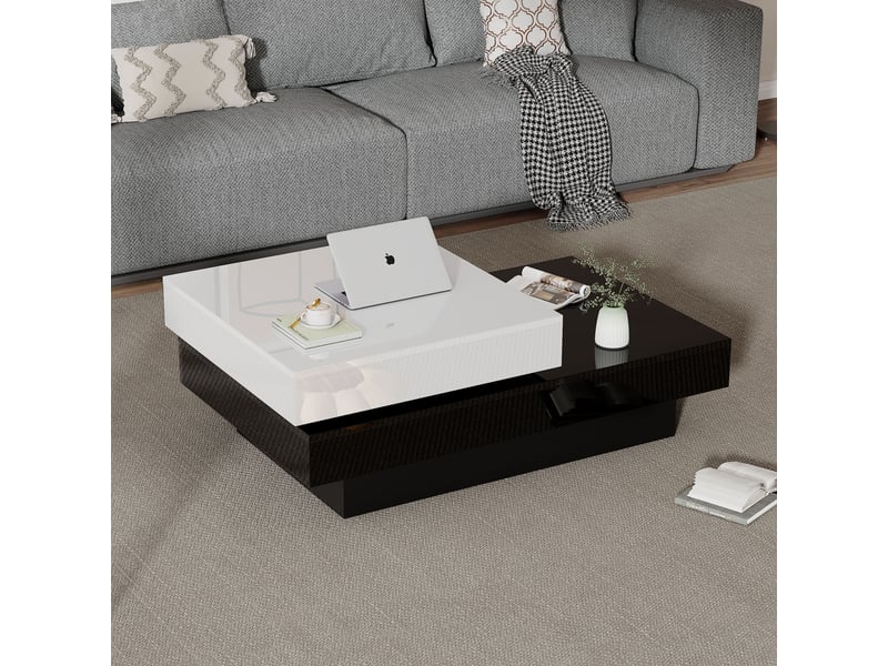  Table basse rectangulaire bicolore - 60x103 cm merax - Conforama D