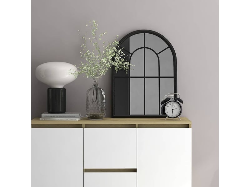  Miroir, miroir décoratif noir 60x45 cm fer pour utilisation à l'intérieur cf62897  - Conforama B