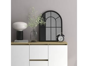 Miroir rectangulaire à fixer coloris noir <strong></strong>  <strong></strong> - 60 cm x 45 cm
