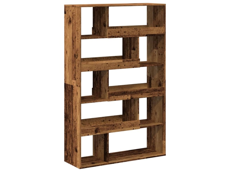  Cloison bibliothèque, meuble de rangement vieux bois bois d'ingénierie shl418  - Conforama A