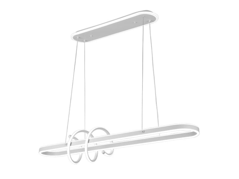  Fabrilamp paper, suspension, moderne, led, 185 w, 16380 lm, 3000-4000-6000 k, blanc, 50-110 x 100 x 19 cm 249392001 - Conforama A