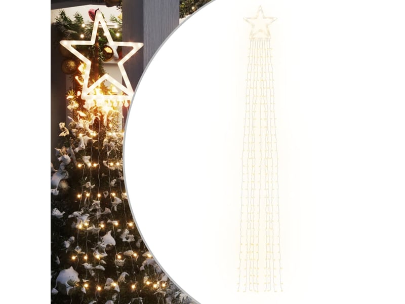  Guirlande de sapin de noël 320 led blanc chaud 375 cm  - Conforama A
