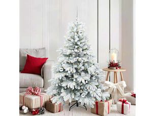 Sapin de noël - arbre de noël artificiel avec 150 led blanc 150 cm pe et pvc