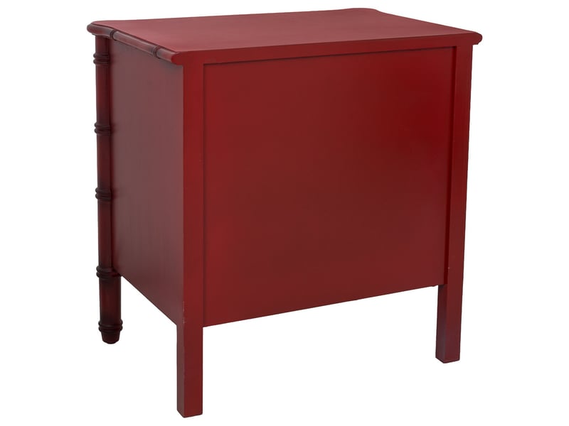  Table de chevet en bois rouge 60x40x60 cm h  - Conforama D