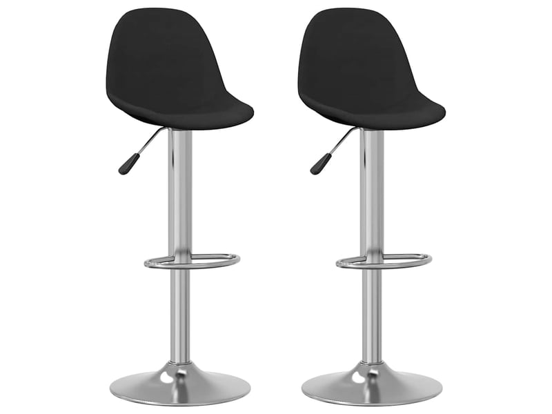  Lot de 2 tabouret de bar, chaise de bar noir tissu shl34942  - Conforama B