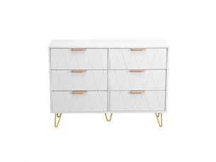 Commode 6 tiroir(s) coloris blanc largeur 34 cm