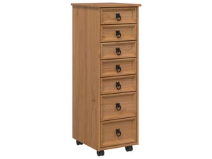 Caisson roulant de bureau avec tiroirs corona brun miel shl8198