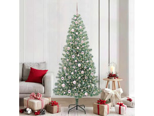 Sapin de noël - arbre de noël artificiel floconné de neige avec lumière led