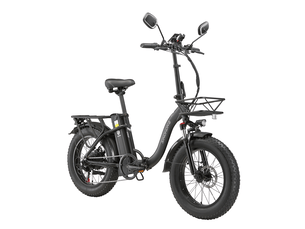 Vélo électrique pliant sinohon b20, 20po fat bike, 7 vitesses, noir