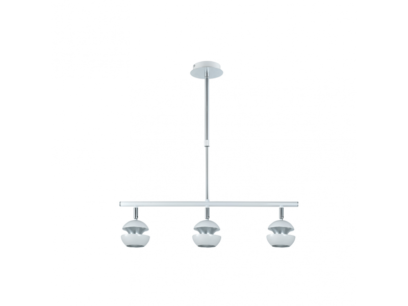  Fabrilamp beethoven, suspension, moderne, 3 x gu10, blancargenté, 44-68 x 56.5 x 12 cm 142053001 - Conforama E