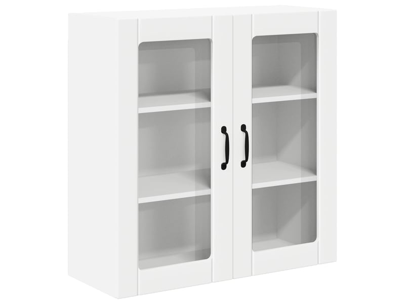 Meuble mural de cuisine, cabinet en verre mural blanc 80x31x80cm shl3455 - Conforama A