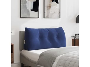 Coussin de dos, coussin de dossier bleu police 100 x 24 x 50 cm velours cf54555