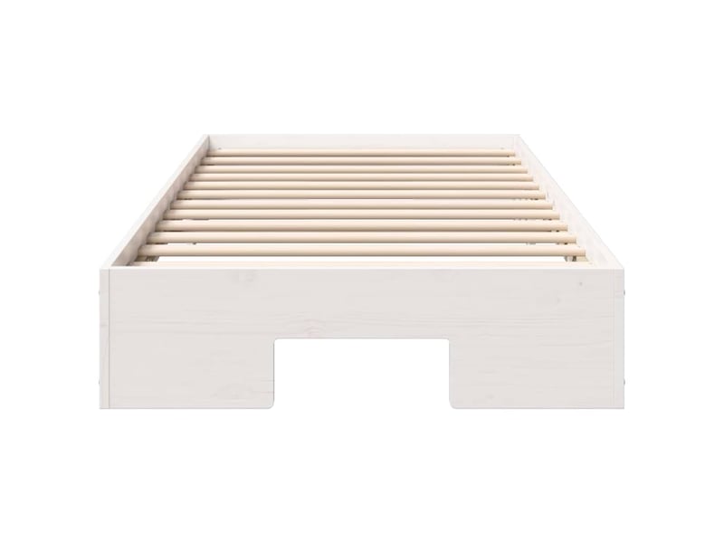  Lit simple- lit adulte -  cadre de lit blanc 100 x 200 cm  - Conforama C