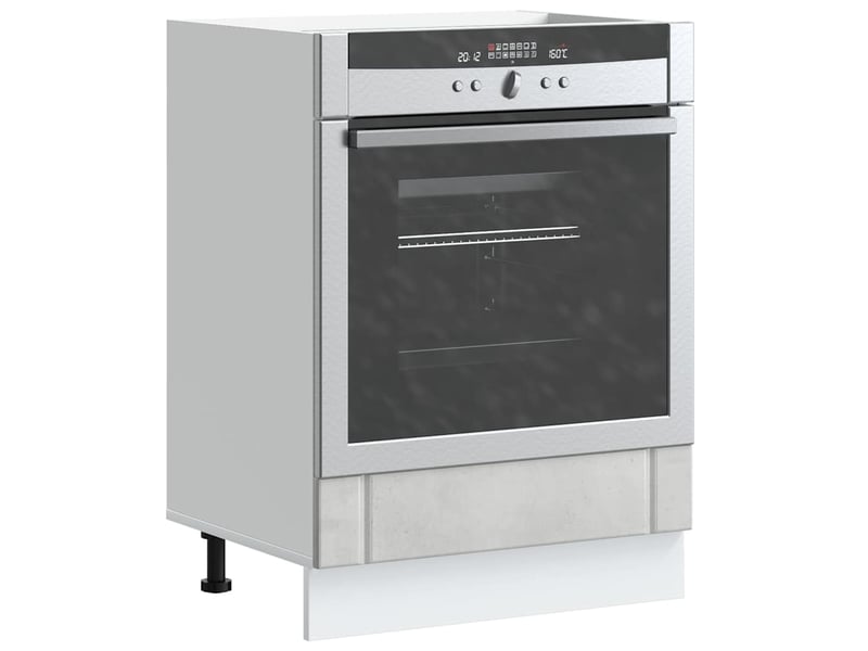 Armoire de cuisine, armoire de four lucca gris béton bois ingénierie - Conforama B