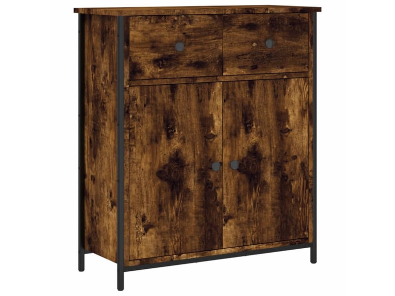  Buffet - bahut - meuble de rangement chêne fumé 70x30x80 cm bois d'ingénierie  - Conforama A