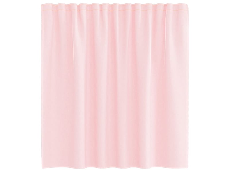 Lot de 2 rideaux en voile, voilages avec boucles rose clair 140x140 cm cf44317 - Conforama D