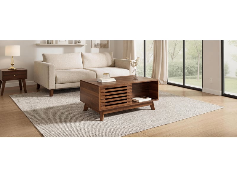 Table basse relevable 90 x 55 cm en mdf - Conforama W