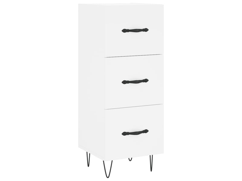  Buffet - bahut - meuble de rangement blanc 34,5x34x90 cm bois d'ingénierie  - Conforama A