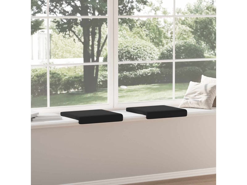 Lot de 2 coussins de banc, coussins d'assise, coussins pour chaisecanapé velours texturé noir profondeur 35 cm cf52549 - Conforama D