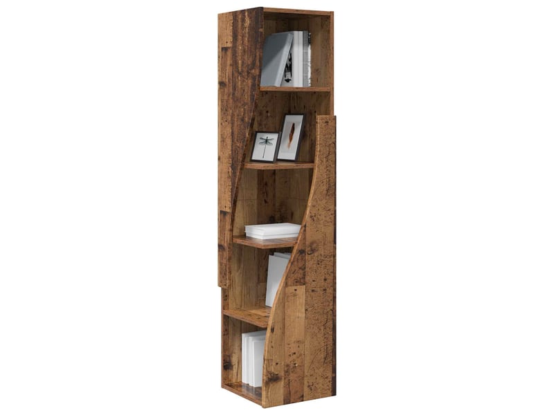  Meuble d'angle, meuble de rangement salon 32x32x140cm bois d'ingénierie bois ancien  - Conforama C