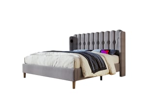 Lit simple 160x200 cm    coloris gris