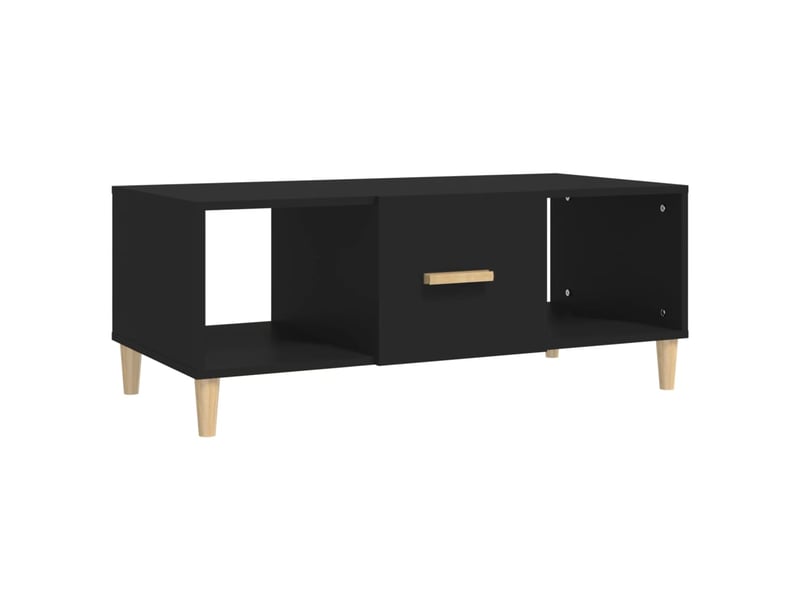  Table basse rectangulaire | table de salon noir 102x50x40 cm bois d'ingénierie shl7792  - Conforama A