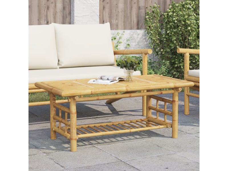  Table basse rectangulaire | table de salon 110x55x45 cm bambou shl7052  - Conforama B