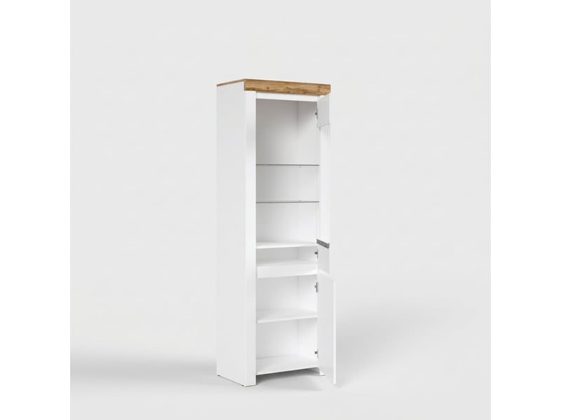  Vitrine haute holten avec porte et étagères en verre  - Conforama C