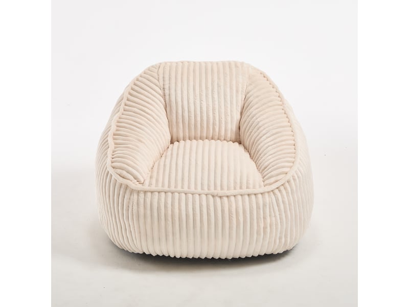  Pouf fauteuil en velours côtelé avec mousse à mémoire de forme, doux et confortable  - Conforama A