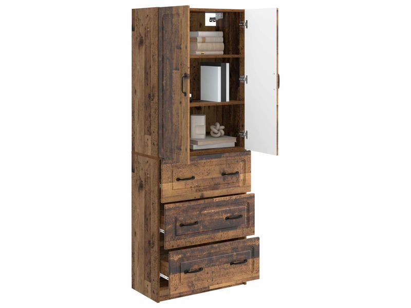 Ensemble de meubles 2 pcs, rangement de salon 66 x 34,5 x 87 cm bois d'ingénierie shl6371 - Conforama C