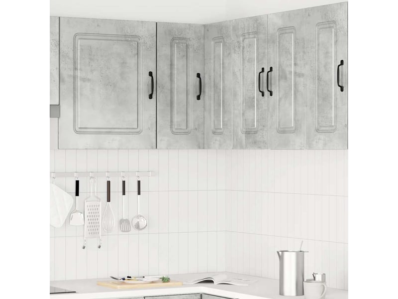  Meuble de rangement, armoire murale d'angle de cuisine kalmar gris béton  - Conforama B