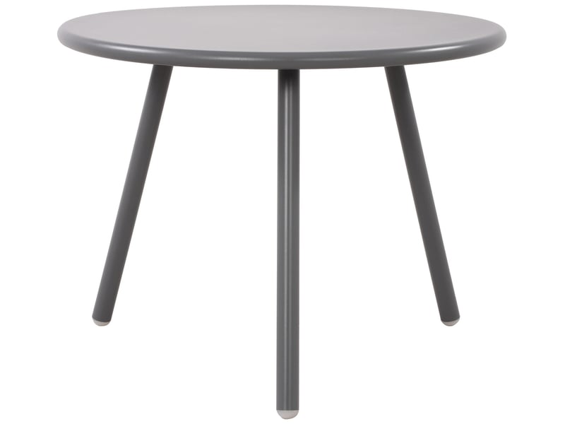 Table basse ronde intérieur extérieur en polypropylène couleur gris foncé – ø 60 cm résistante aux intempéries 10_0009196  - Conforama B