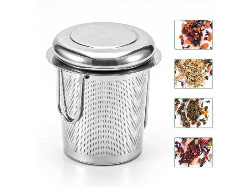  Filtre à thé, infuseur à thé en acier inoxydable 304 avec poignée et couvercle pliables pour tasses et théières de différentes tailles (a-2pcs) QA003893 - Conforama D