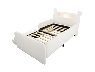 Lit avec rangement 90x200 cm coloris blanc