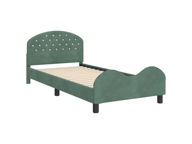  Cadre de lit pour enfants - lit jeune avec tête de lit vert mer 80 x 200 cm  - Conforama D