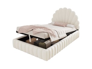 Lit coffre 90x200 cm   Morn Vibe coloris beige