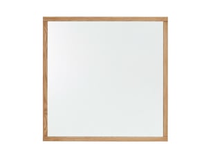 Miroir mural carré coloris chêne sauvage - longueur 79 × hauteur 79 × épaisseur 2 cm