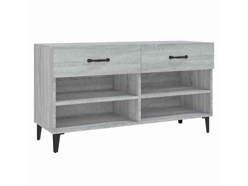  Armoire à chaussures sonoma gris 102x35x55 cm bois d'ingénierie shl2785  - Conforama A