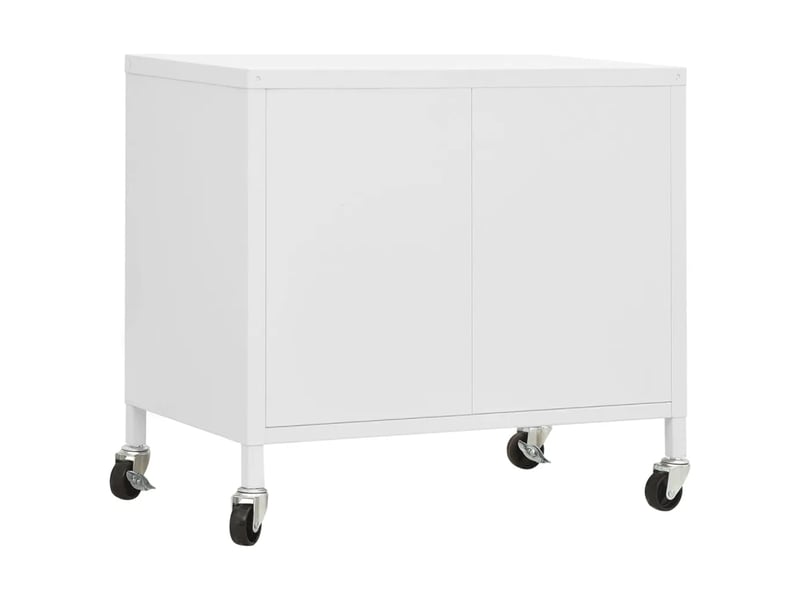  Armoire de rangement mobile avec étagère réglable 60 x 35 x 56 cm en acier blanc 02_0046902  - Conforama D