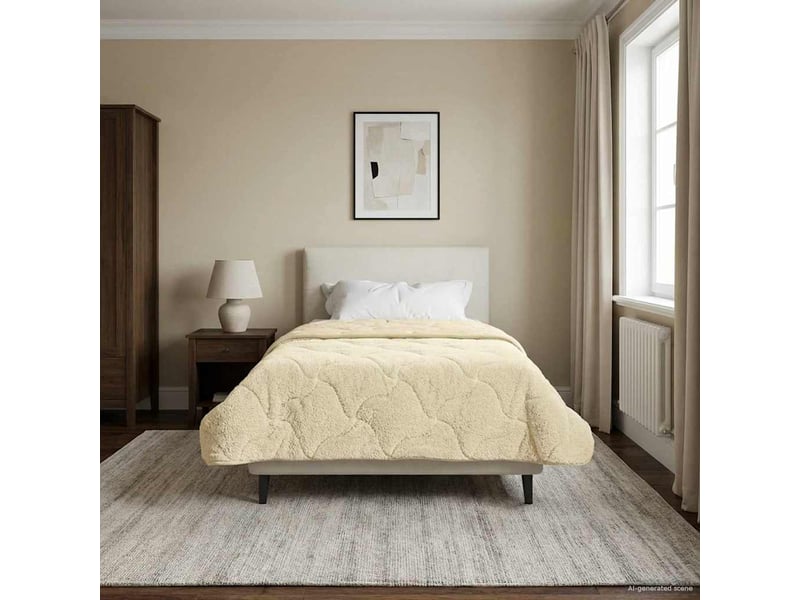  Couette - duvet d'été 135 x 220 cm été crème respirant  - Conforama D