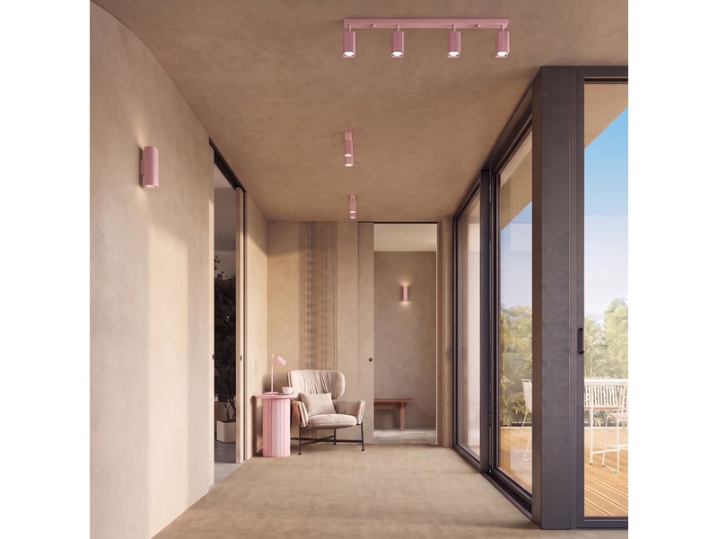  Applique riff rose gx53 aluminium moderne 6x10x12cm SL.3101 - Conforama B