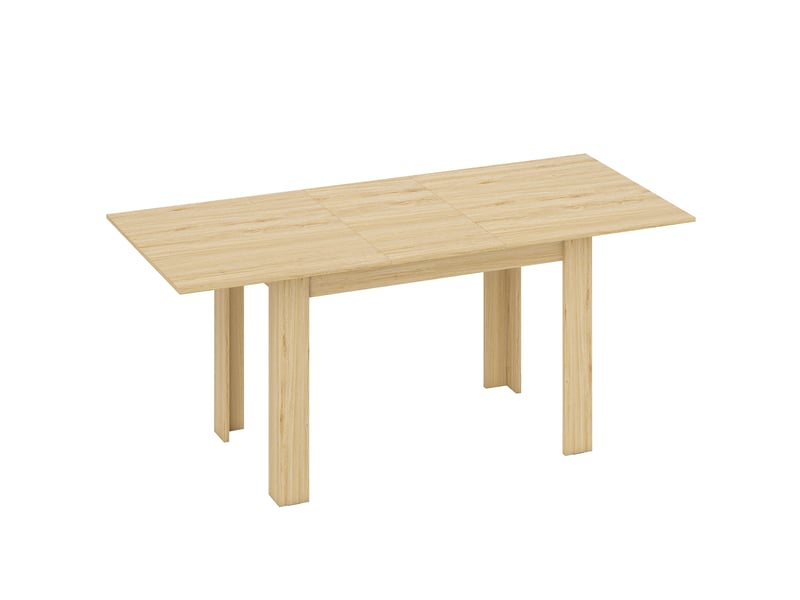 Table à manger extensible, table de cuisine rectangulaire, pour 6-8 personnes, effet bois naturel, 140-180 x 80 cm - Conforama B